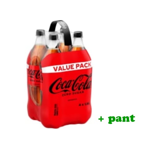 Coca-cola Zero 4p/1,5 L