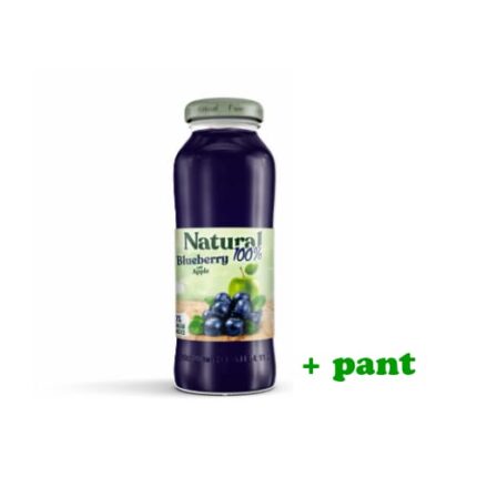 NATURAL FLASKA BLÅBÄR 100% 200mlx12