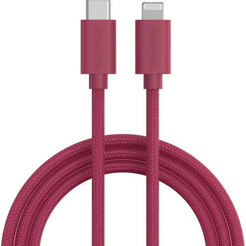 USB-C till Lightning 2m vinröd Smartline