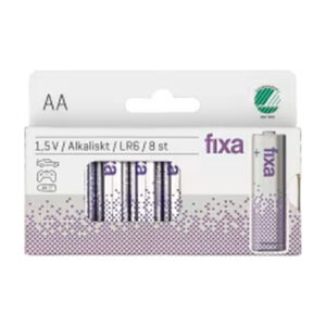 BAT-001 Batterier AA 8-p Fixa