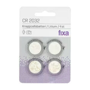 BAT-005 Knappcellsbatteri CR2032 4-p Fixa