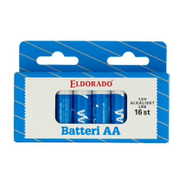 Batteri Alkaliskt AA LR6 16-p Eldorado