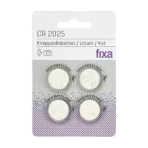 BAT-011 Knappcellsbatteri CR2025 4-p Fixa