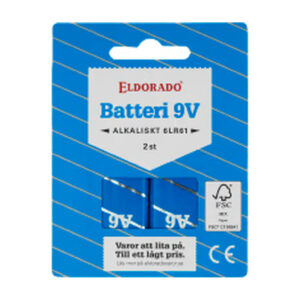 BAT-020 Batteri Alkaliskt 9V 6LR61 2-p Eldorado
