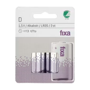 BAT-032 Batterier D 2-p Fixa