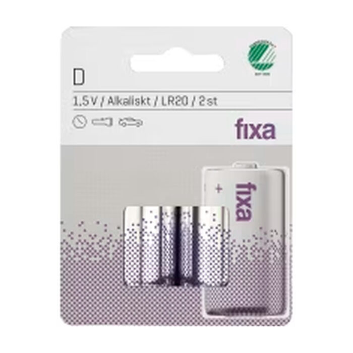 Batterier D 2-p Fixa