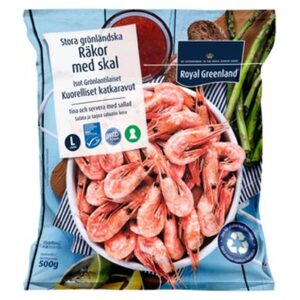 Räkor med skal 70/90 Frysta 500g Royal Greenland