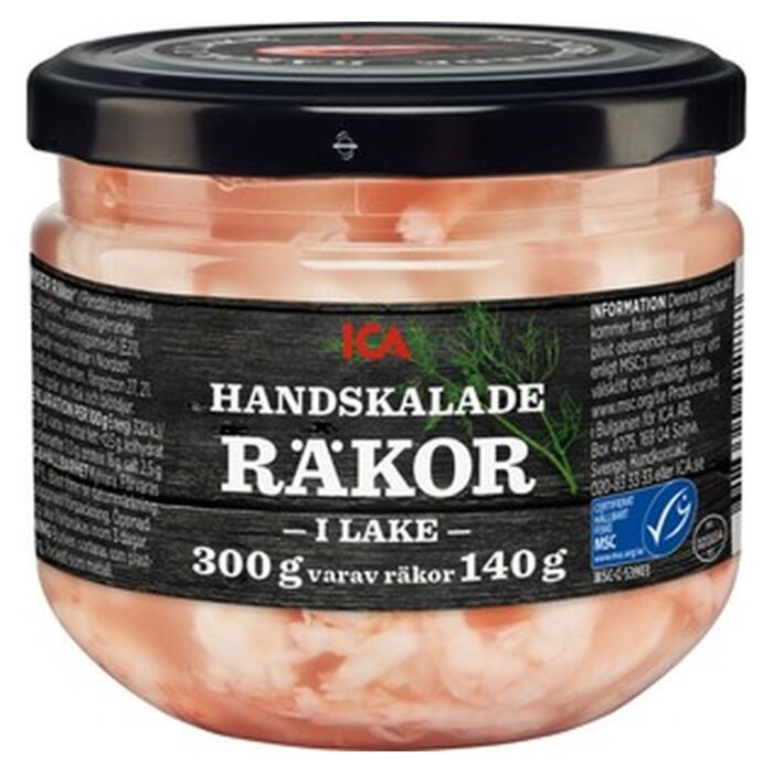 ICA-SK-015-v4 Räkor handskalade i lake 140g ICA