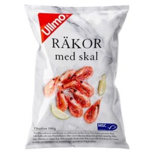 Räkor med skal Fryst 1kg MSC Ullmo