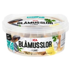 Blåmusslor i lake Miljömärkt 170g ICA
