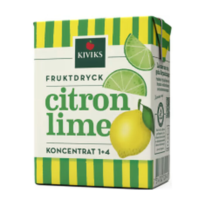 Citron Lime Fruktdryck Koncentrat KIVIKS MUSTERI 2DL/1L