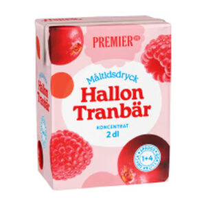 Hallon Tranbär Måltidsdryck PREMIER 2DL/1L