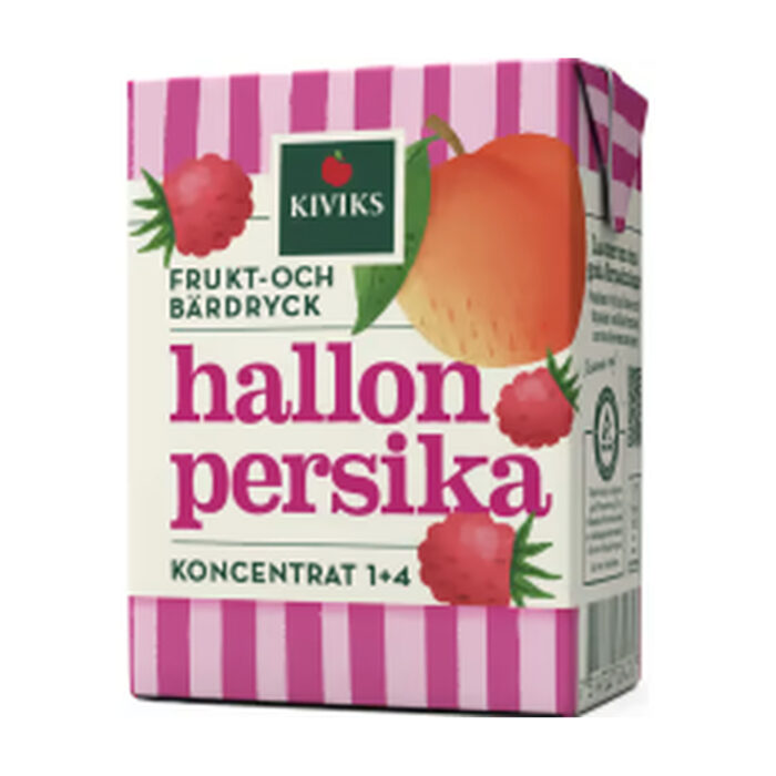 Hallon Persika Frukt & Bär Dryck Koncentrat KIVIKS MUSTERI 2DL/1L