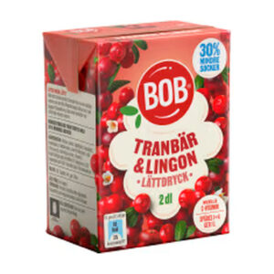 Lingon&tranbär Lättdryck BOB 2DL/1L