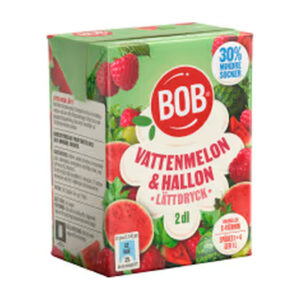 Vattenmelon Hallon Lättdryck BOB 2DL/1L