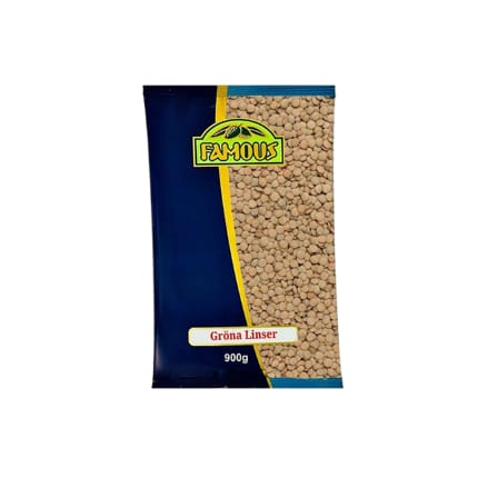 عدس اخضر Gröna Linser 900g Famous